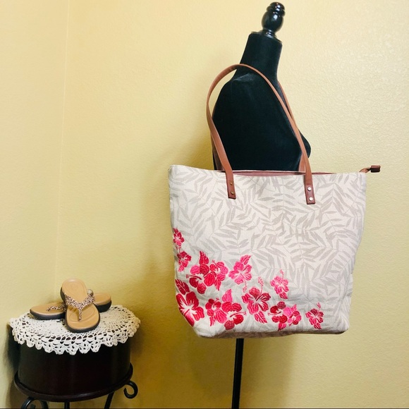 Floral Canvas XL Tote - Picture 2 of 7